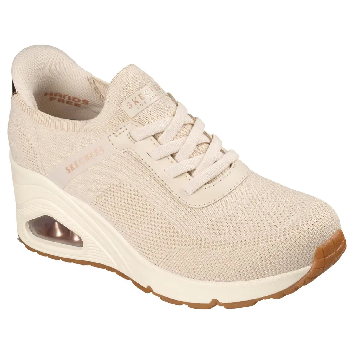 Skechers Street Womens Uno Wedge - Slip N Knit Mve 9.5 M US - off white