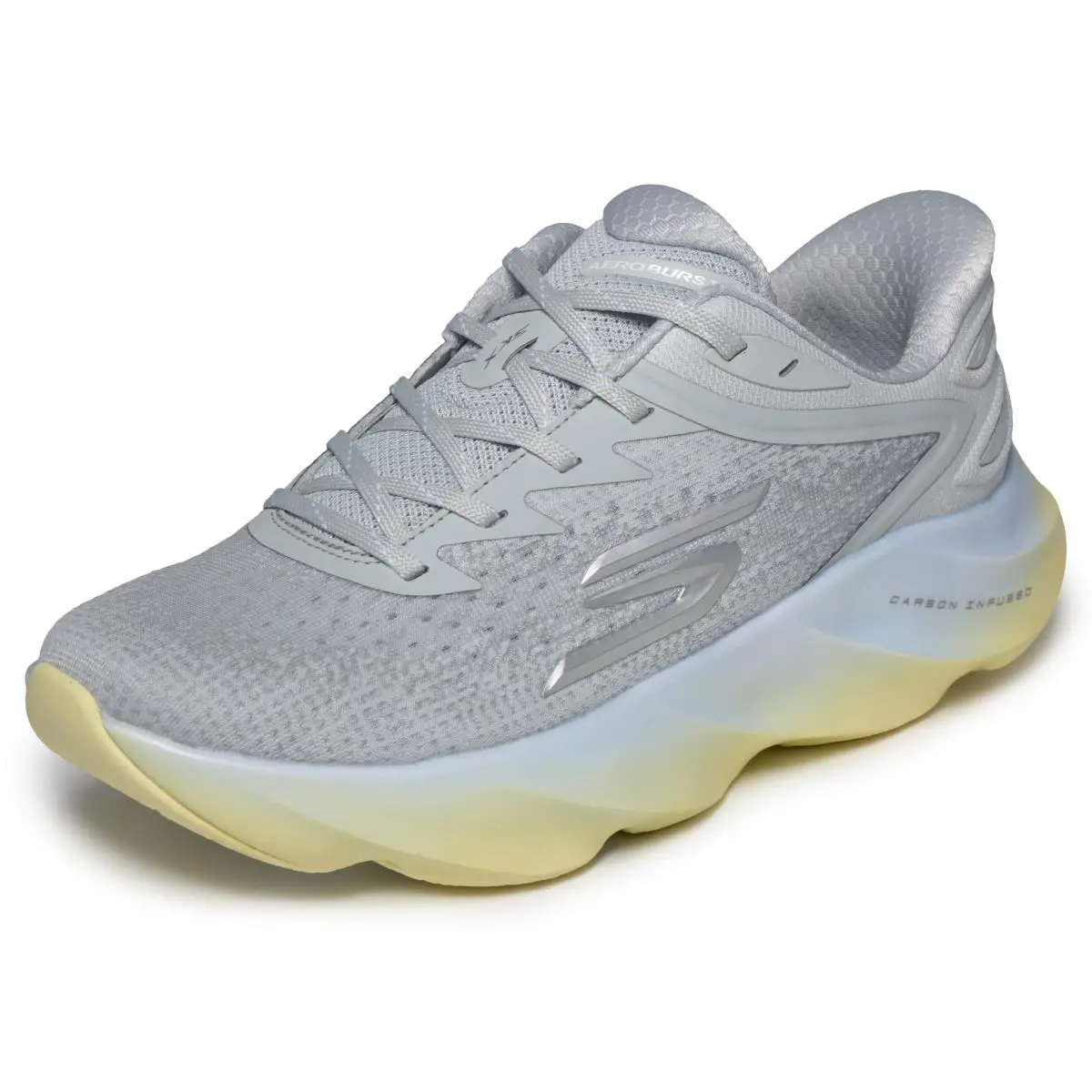 Skechers Women`s Aero Burst Hands Free Slip-ins Running Shoe - light gray blue