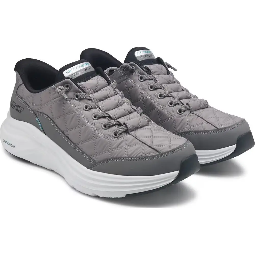 Men`s Skechers Slip-ins: Contour Foam - Cozy Fit Shoes - Gray