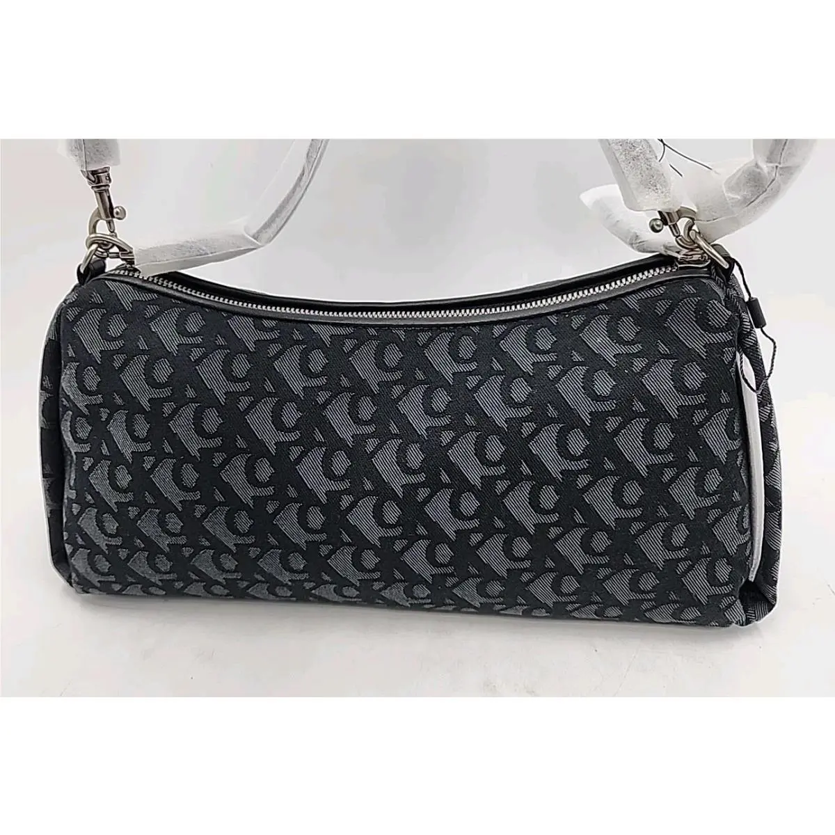 Calvin Klein Pleat Monogram Small Shoulder Bag - Black