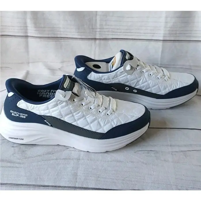 Skechers shoes - SKECHERS Slip-Ins Cozy Fit - Cozy Fit - 232619 WNV - White, Navy 4