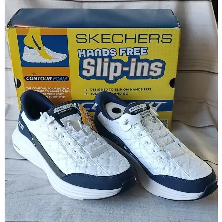 Skechers shoes - SKECHERS Slip-Ins Cozy Fit - Cozy Fit - 232619 WNV - White, Navy 0
