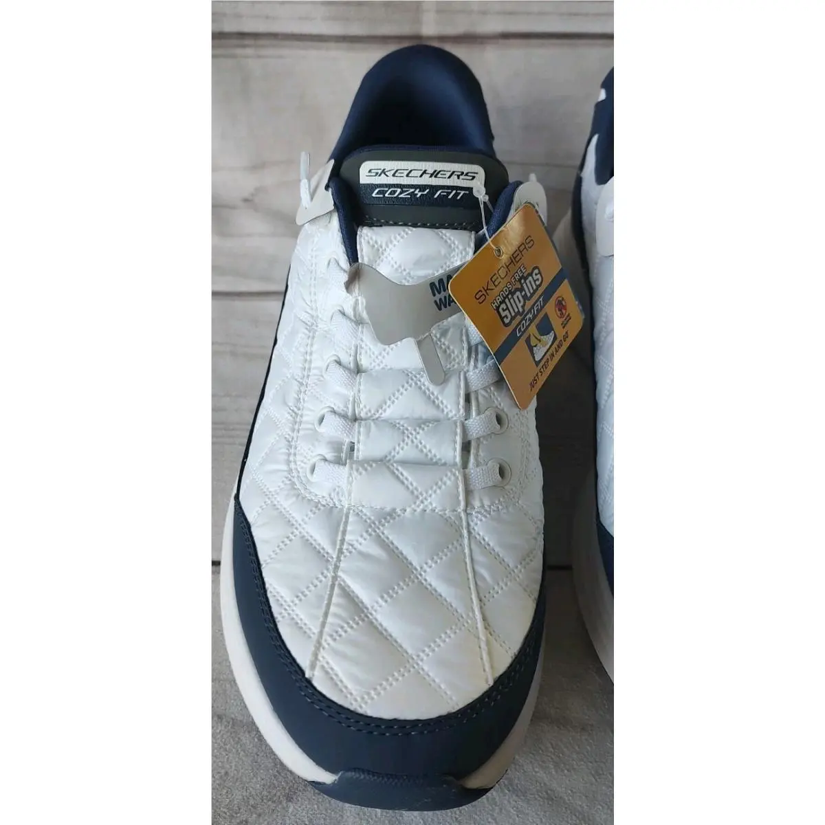 Skechers shoes - SKECHERS Slip-Ins Cozy Fit - Cozy Fit - 232619 WNV - White, Navy 2