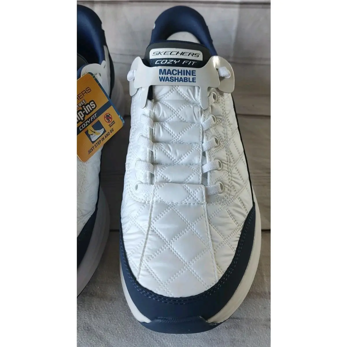 Skechers shoes - SKECHERS Slip-Ins Cozy Fit - Cozy Fit - 232619 WNV - White, Navy 3