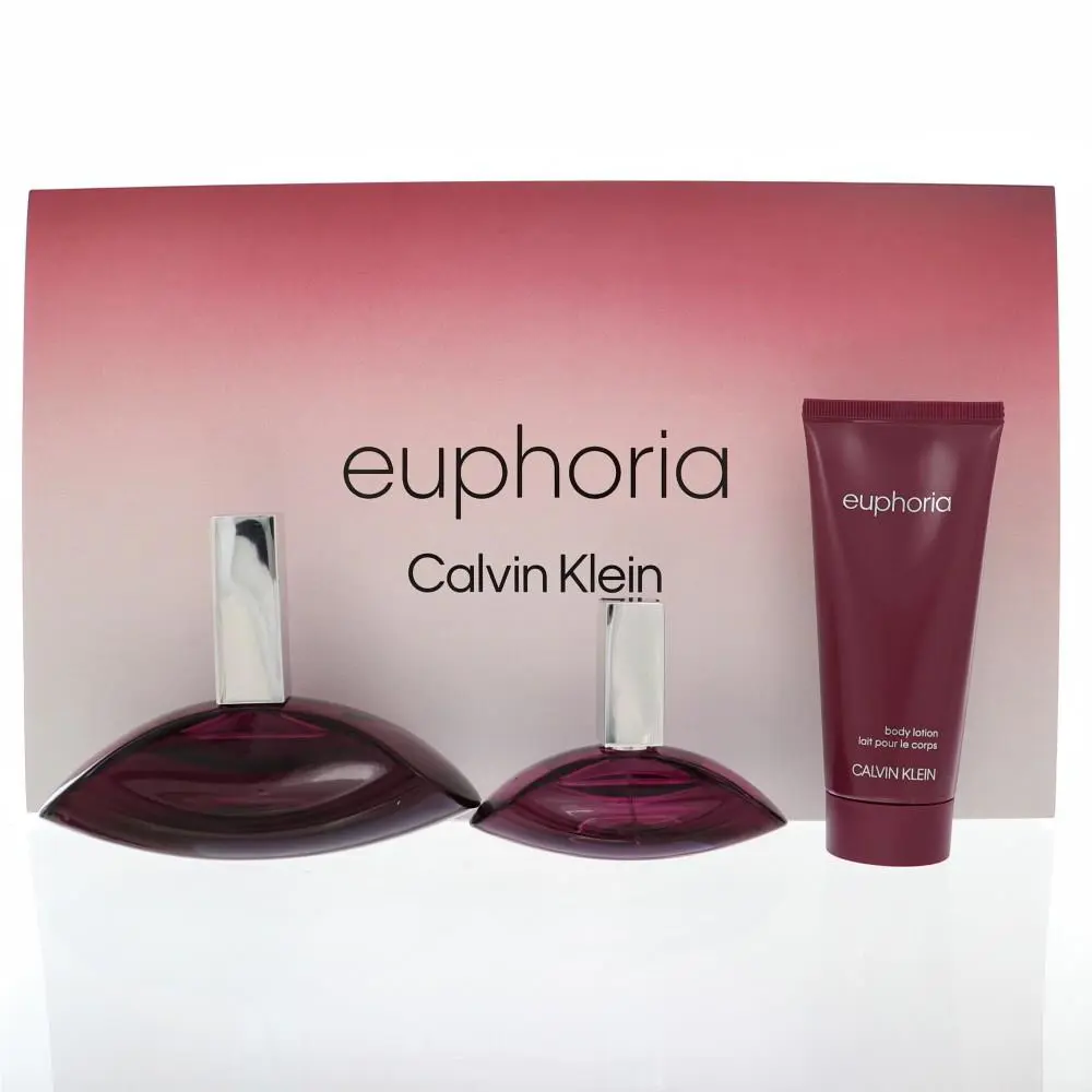 Euphoria by Calvin Klein Gift Set For Women 3 Piece Set For Women: 3.3 Oz Eau