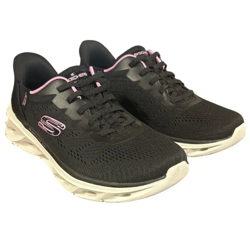 Skechers Womens Size 10 Black Pink Mesh Hands Free Swift Fit Shoes - Black