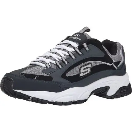 Skechers Men`s Stamina Cutback Shoes 51286EW Navy Black Size Wide 16 - Navy