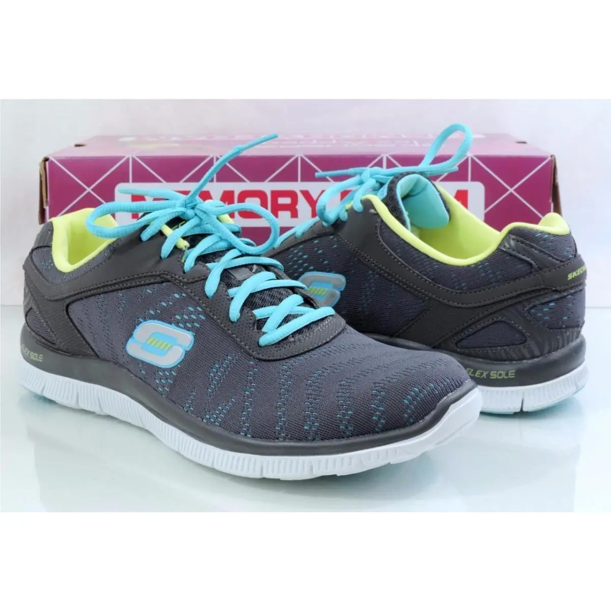 Skechers shoes - Skechers Flex Appeal First Glance Memory Foam - Gray (UPC: 888222285784) 0