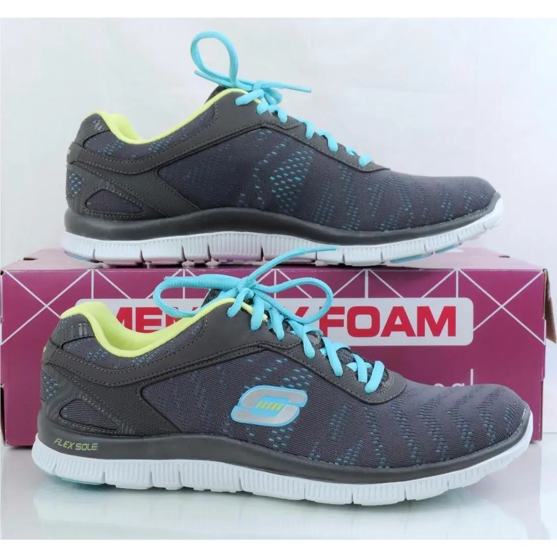Skechers shoes - Skechers Flex Appeal First Glance Memory Foam - Gray (UPC: 888222285784) 3
