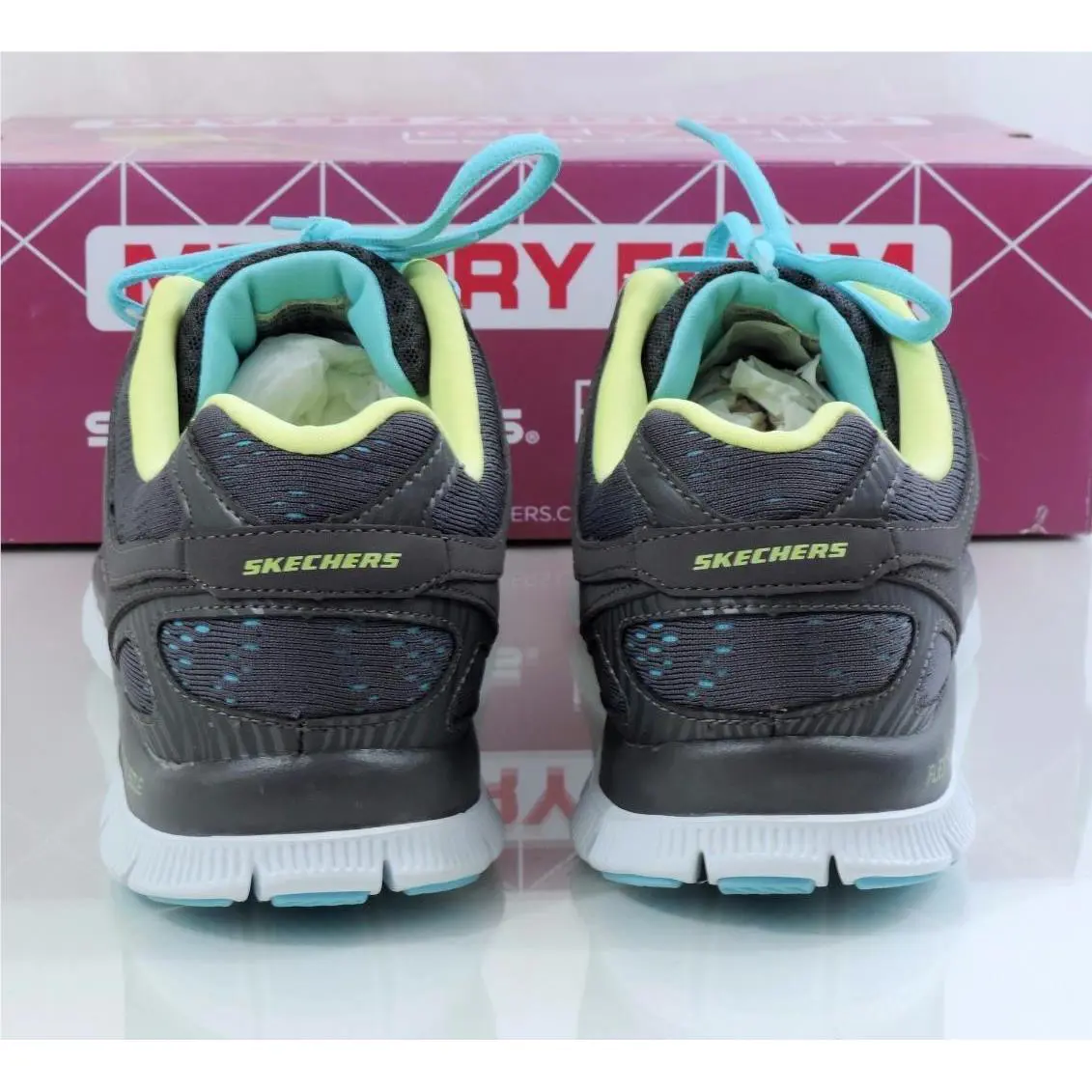 Skechers shoes - Skechers Flex Appeal First Glance Memory Foam - Gray (UPC: 888222285784) 4