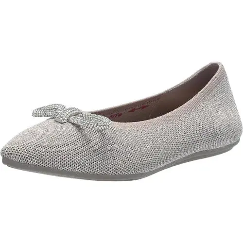 Skechers Women`s Cleo Point-glizty Haze Ballet Flat-TPE-8.5 - Taupe