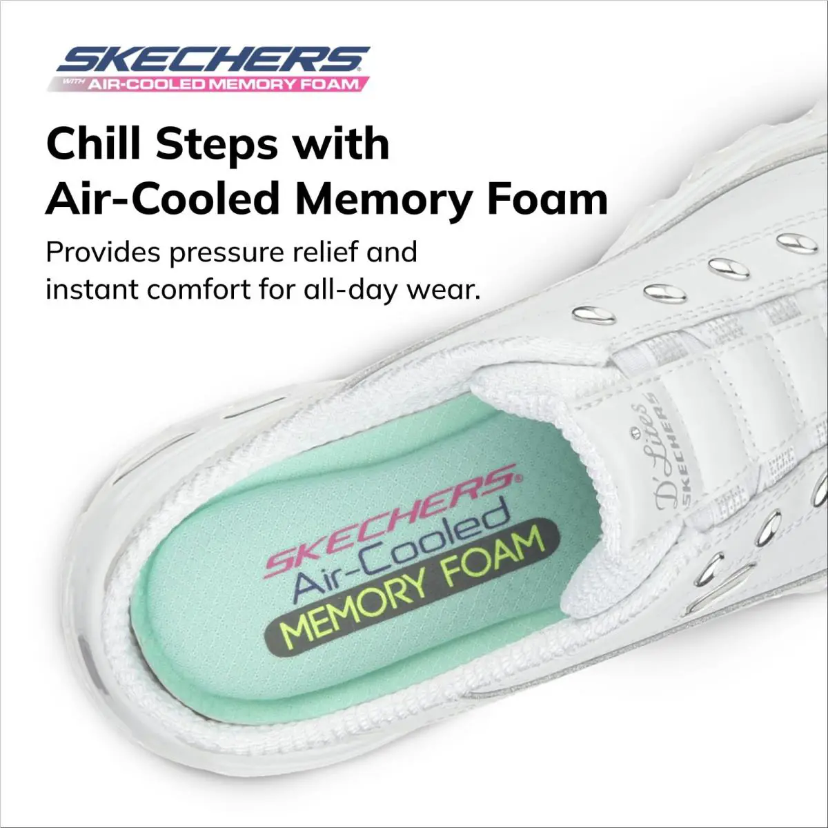 Skechers shoes - 11933W - 11933W - White/Silver (UPC: 889110603758) 3