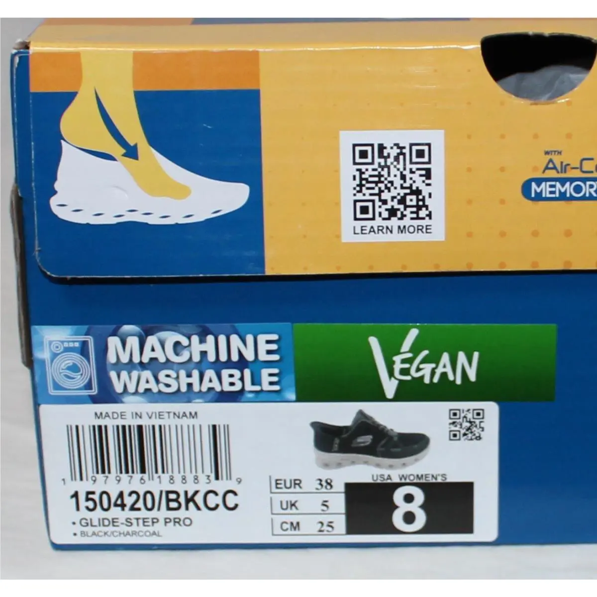 Skechers shoes - SLIP-INS GLIDE STEP PRO VEGAN - 150420-BKCC - Black Charcoal (UPC: 0197976188839) 1