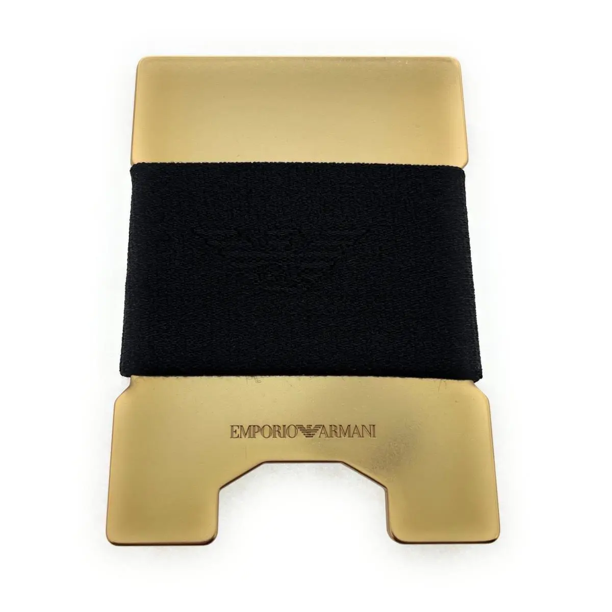 Emporio Armani Brushed Gold Money Card Holder