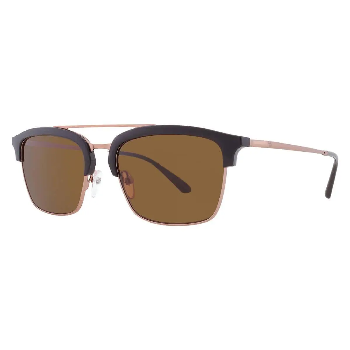Emporio Armani Brown Square Men`s Sunglasses EA4228 320173 55 EA4228 320173 55