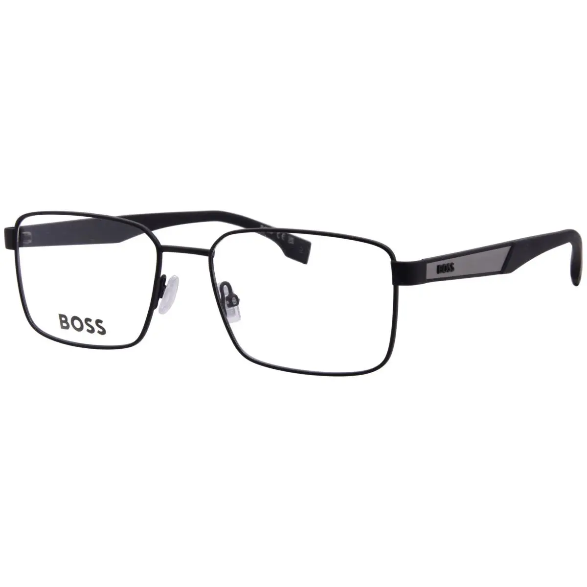1769 003 Eyeglasses Men`s Matte Black Full Rim Rectangle Shape 56mm by Hugo Boss