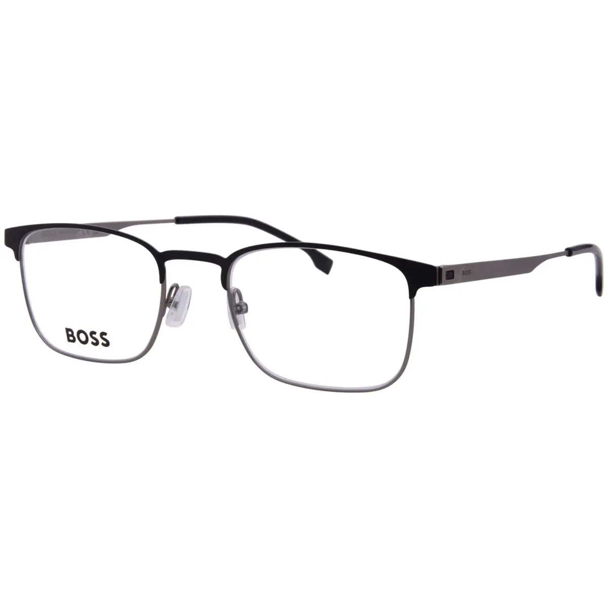 Hugo Boss 1644 T17 Eyeglasses Frame Men`s Black Ruthenium Full Rim 54mm