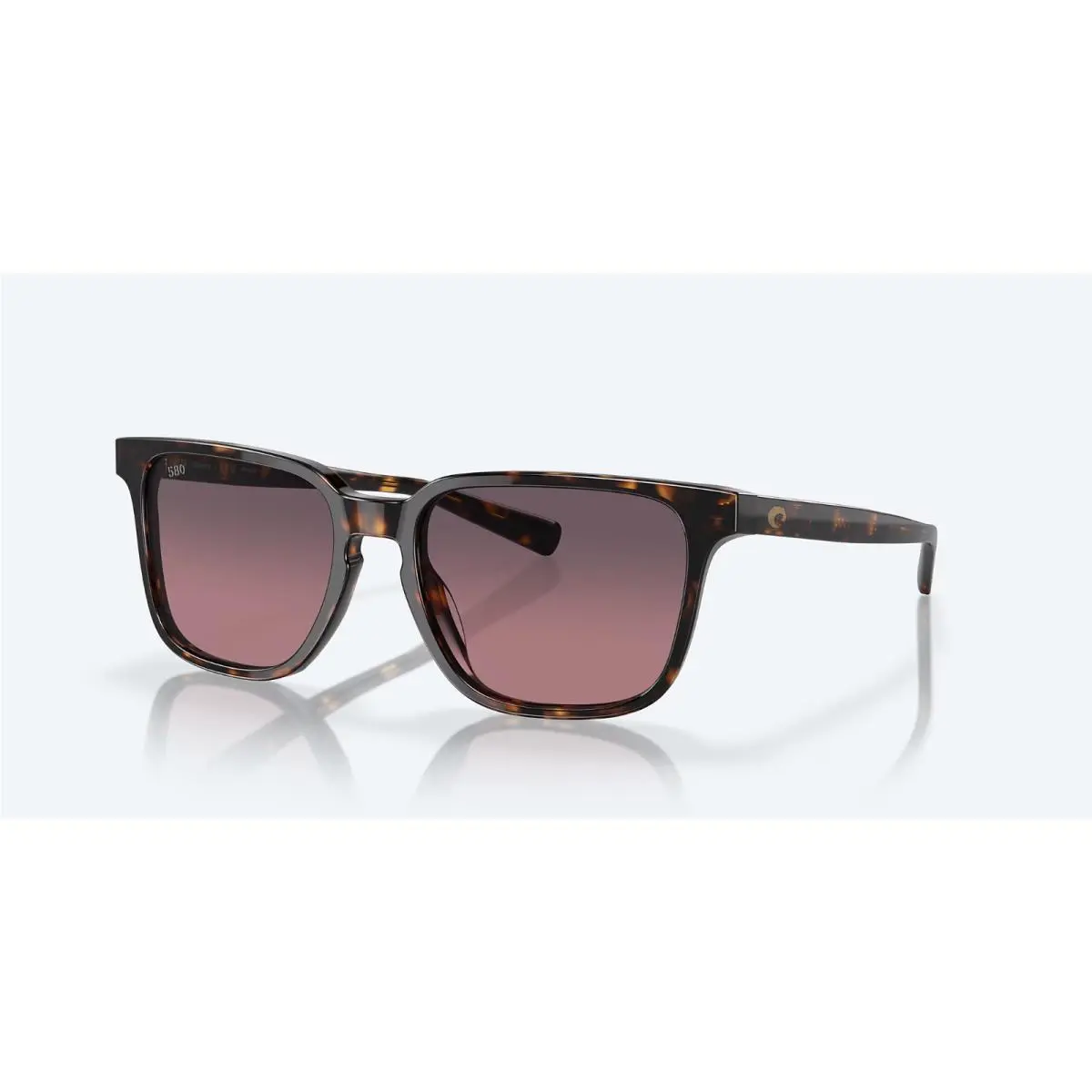 Costa Del Mar Sunglasses Kailano Tortoise / Rose Gradient Polarized Glass 580G - Brown, Frame: Brown, Lens: Pink