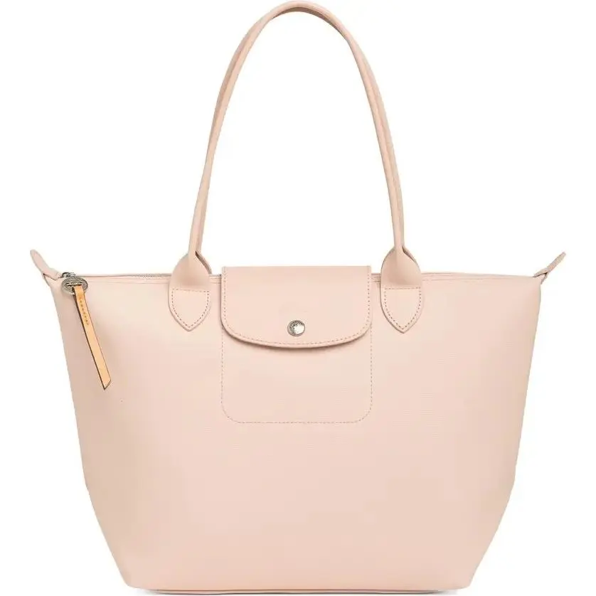 Longchamp Le Pliage City Medium Shoulder Tote Cream