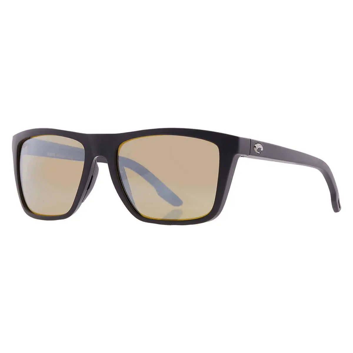 Costa Del Mar Mainsail XL Sunrise Silver Mirror Polarized Glass Square Men`s - Black, Frame: Black, Lens: Silver