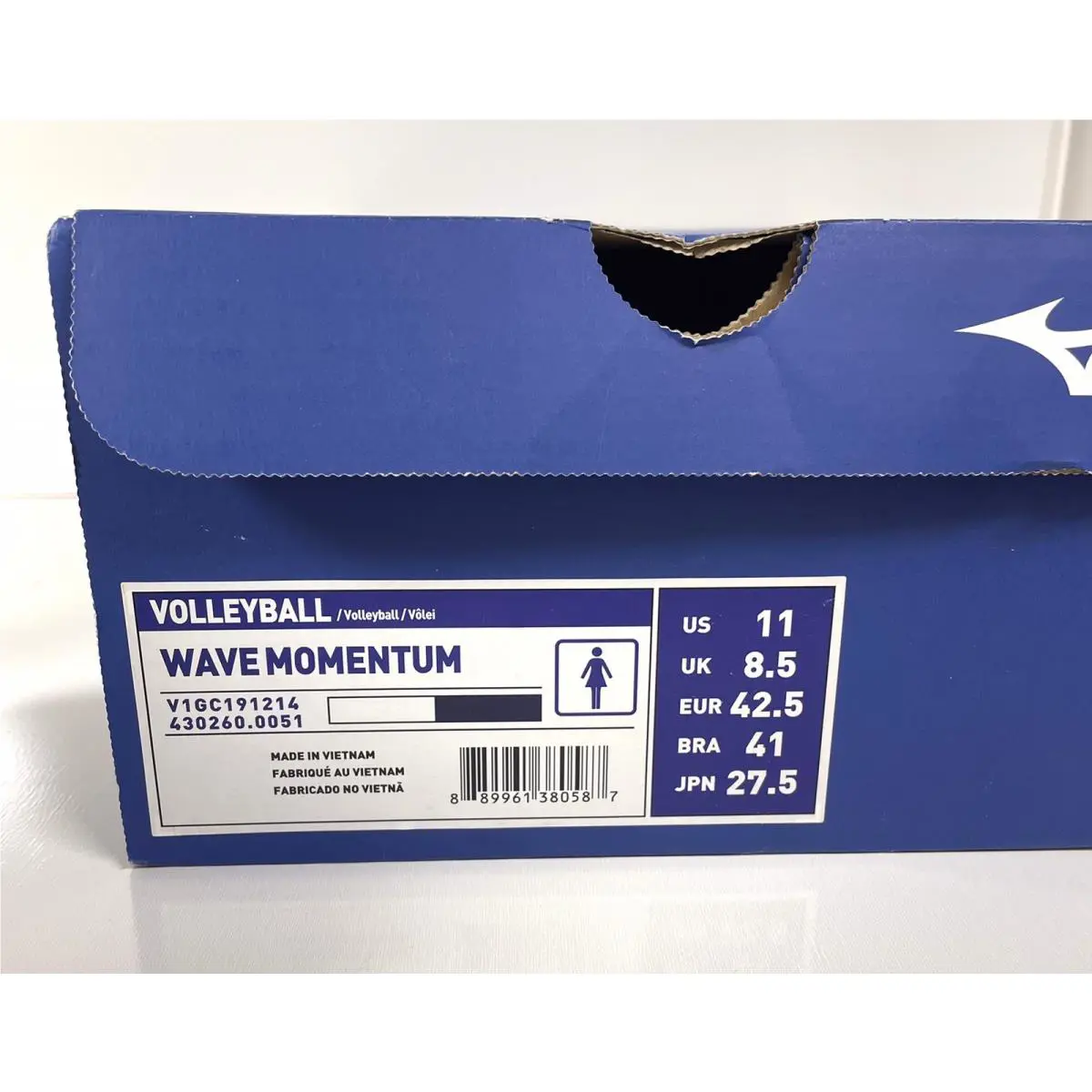 Mizuno shoes - Mizuno Wave Momentum - Wave Momentum - 4302600051 - White/Navy (UPC: 889961380587) 0