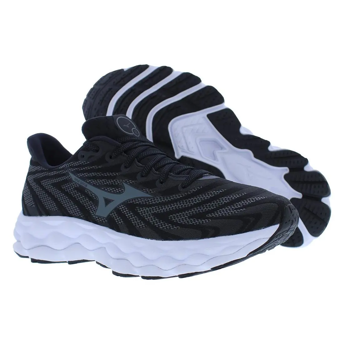 Mizuno Wave Sky 8 Mens Shoes Size 11.5 Color: Black/metallic Grey - Black/Metallic Grey, Main: Black