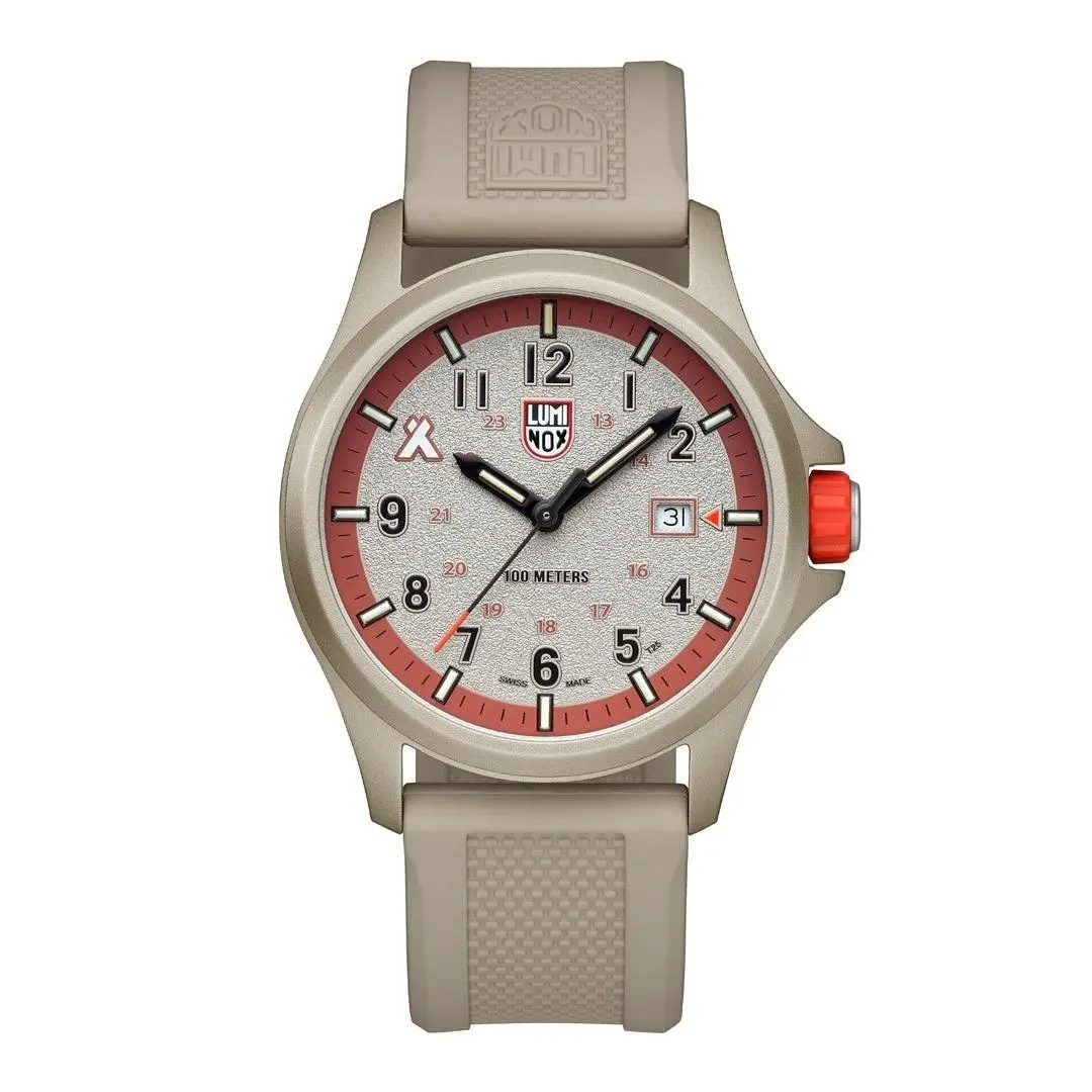 Luminox Bear Grylls Survival Land Beige Rubber 43mm Men`s Watch XB.3717