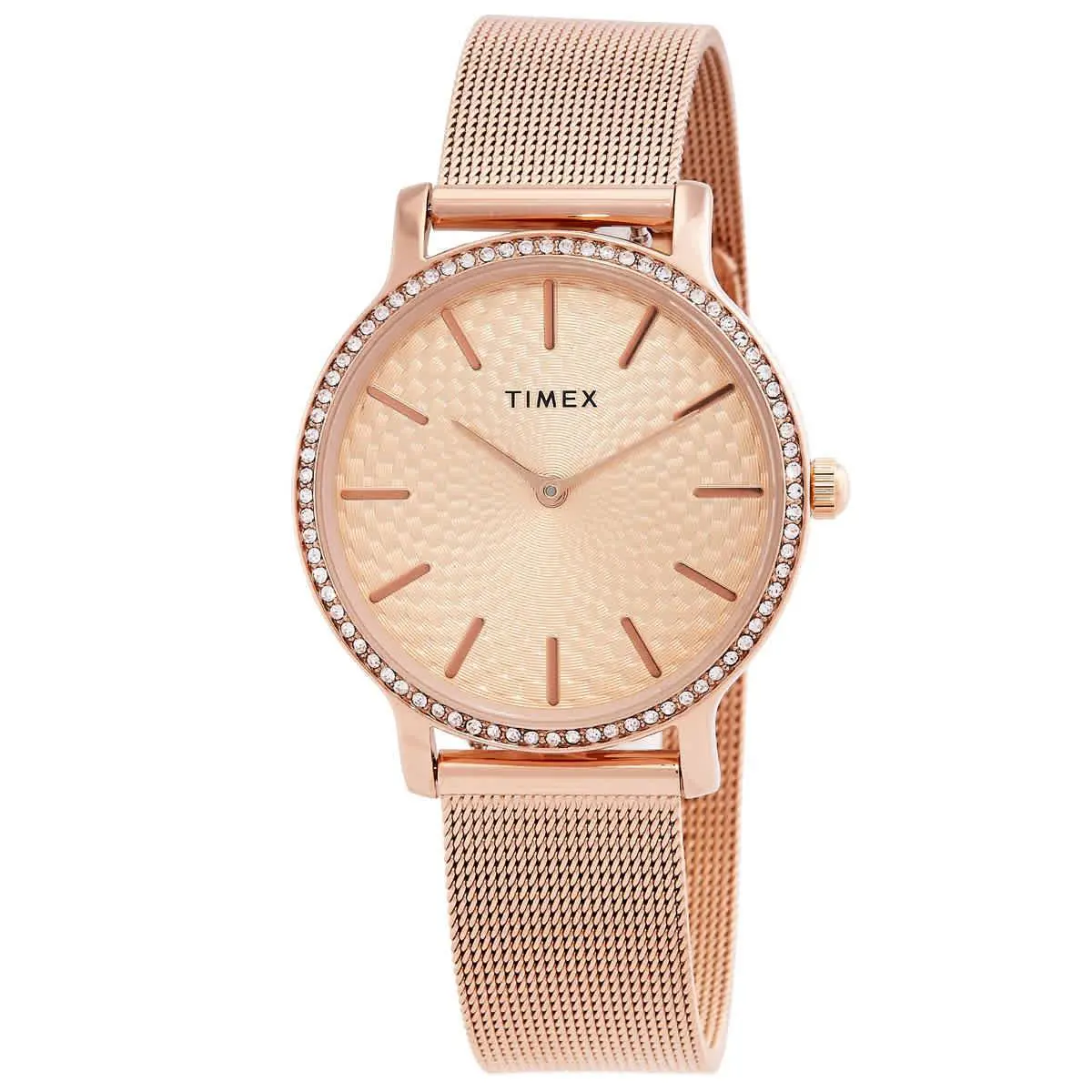 Timex TW2V52500VQ Transcend Rose Gold-tone Dial 34 mm Women`s Watch - Rose Gold-tone, Dial: Rose Gold-tone, Band: Rose Gold-tone