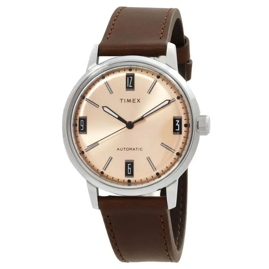 Timex Marlin Automatic Salmon Dial Men`s Watch TW2W33800 - Salmon