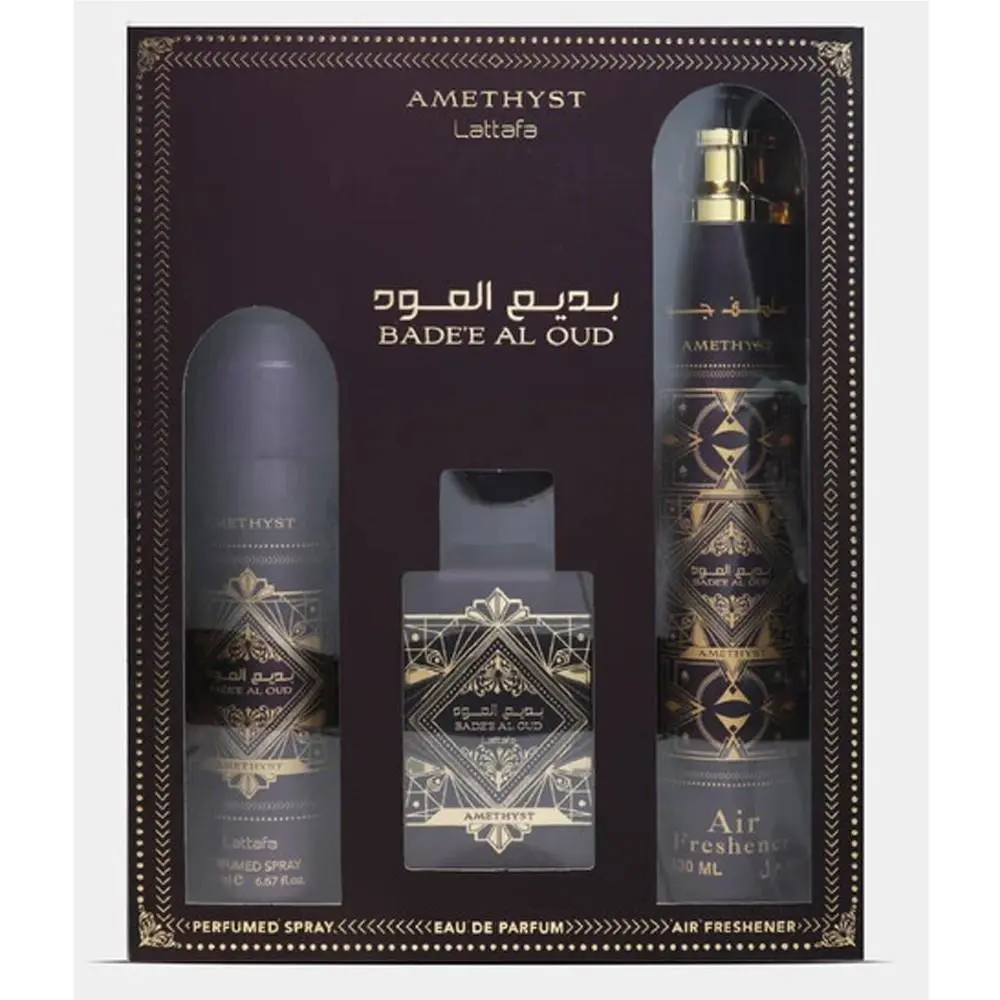 Lattafa Badee Al Oud Amethyst Gift Set
