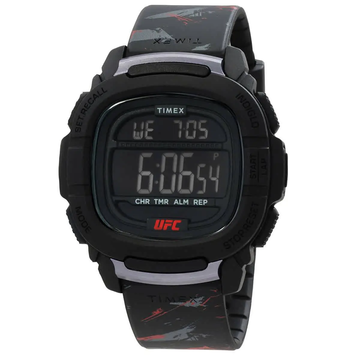 Timex TW2V85200JR Ufc Command Black Dial 47 mm Men`s Watch - Black, Dial: Black, Band: Black