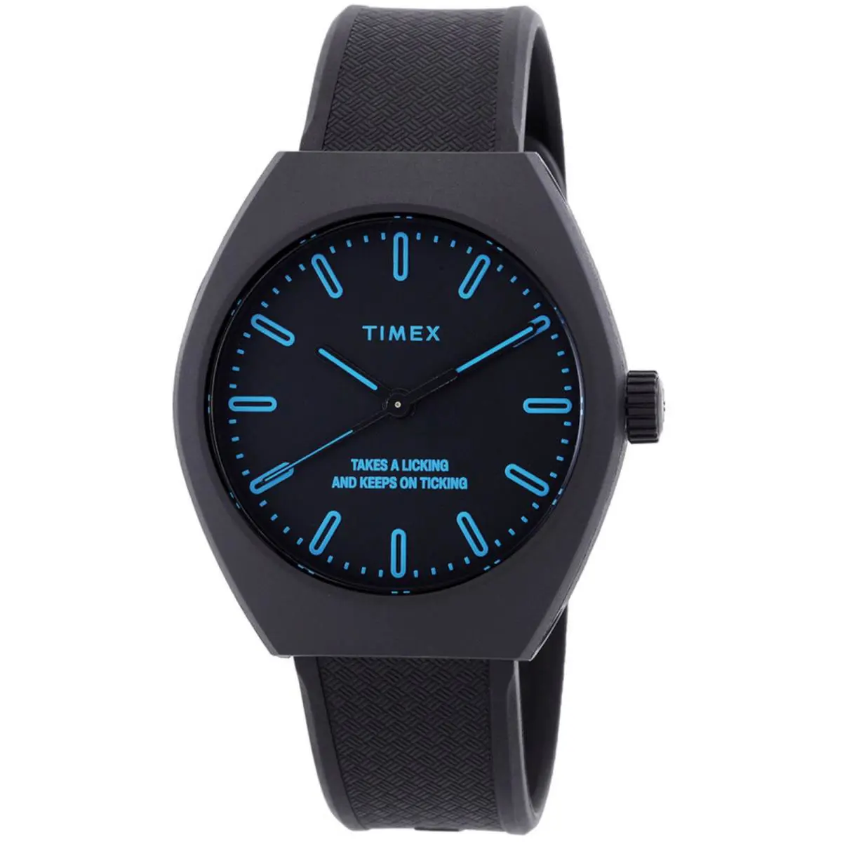 Timex Unisex Analog Watch Urban Pop Quartz Tonneau Black Dial Strap TW2W42300VQ