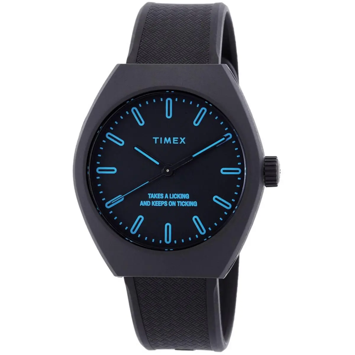 Timex Unisex Analog Watch Urban Pop Quartz Tonneau Black Dial Strap TW2W42300VQ