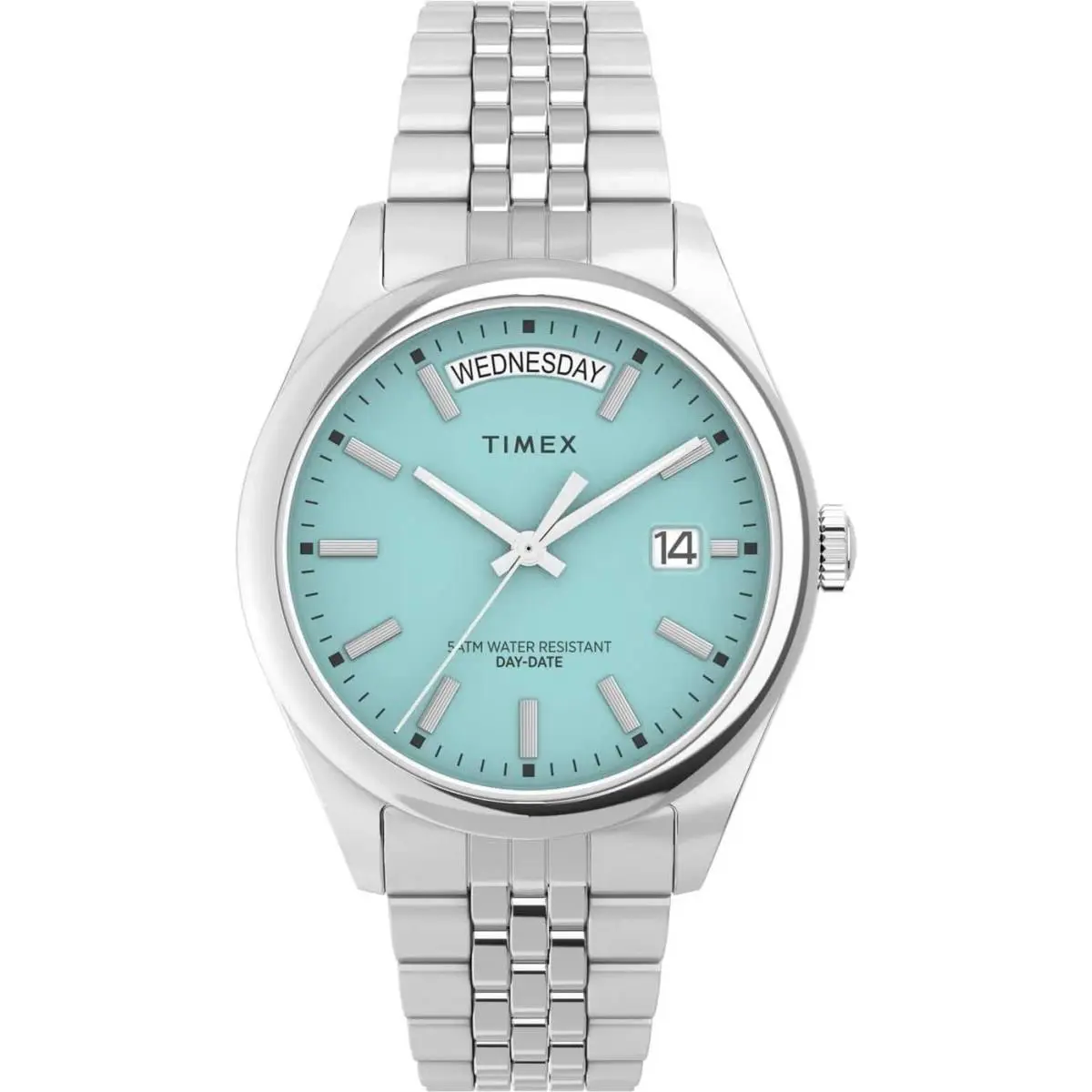 Ice Blue Collection TW2V68400 Legacy Day Date Watch by Timex