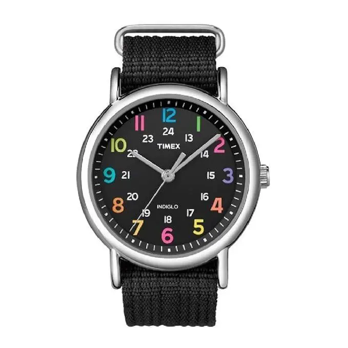 Timex Men`s Weekender Black Dial Watch - T2N855