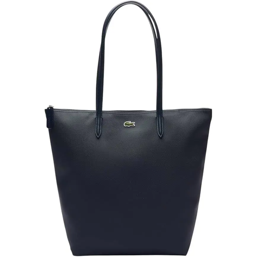 Lacoste L.12.12 Concept Vertical Shopping Tote - Navy Blue - Handle/Strap: Dark Navy, Hardware: Silver, Exterior: Dark Navy
