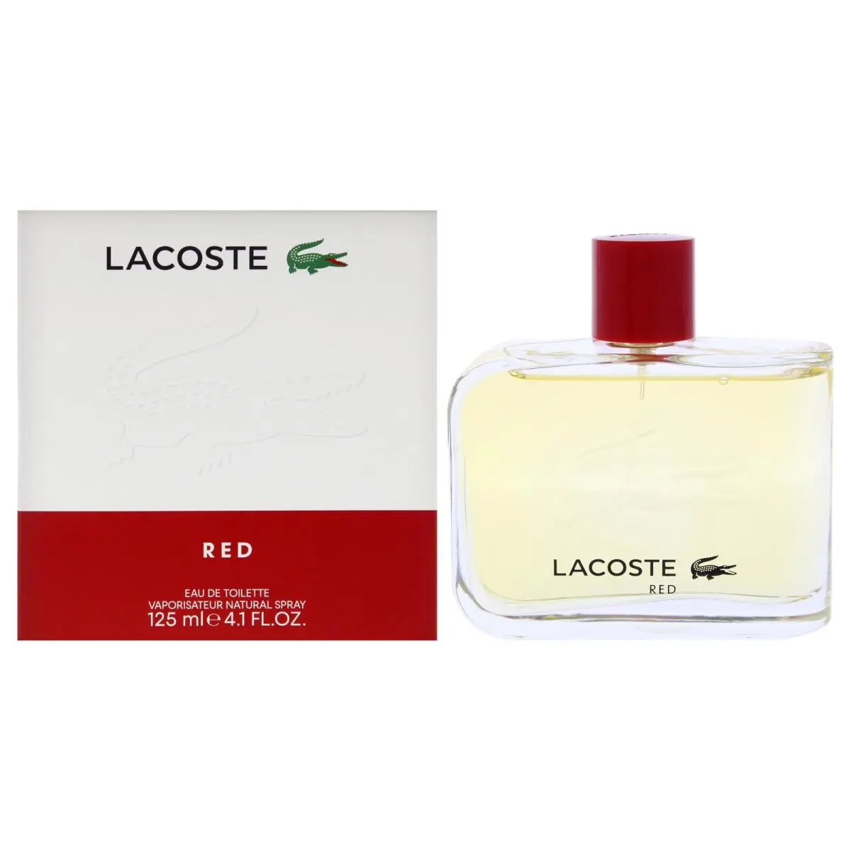 2 Pack Lacoste Red by Lacoste For Men - 4.2 oz Edt Spray