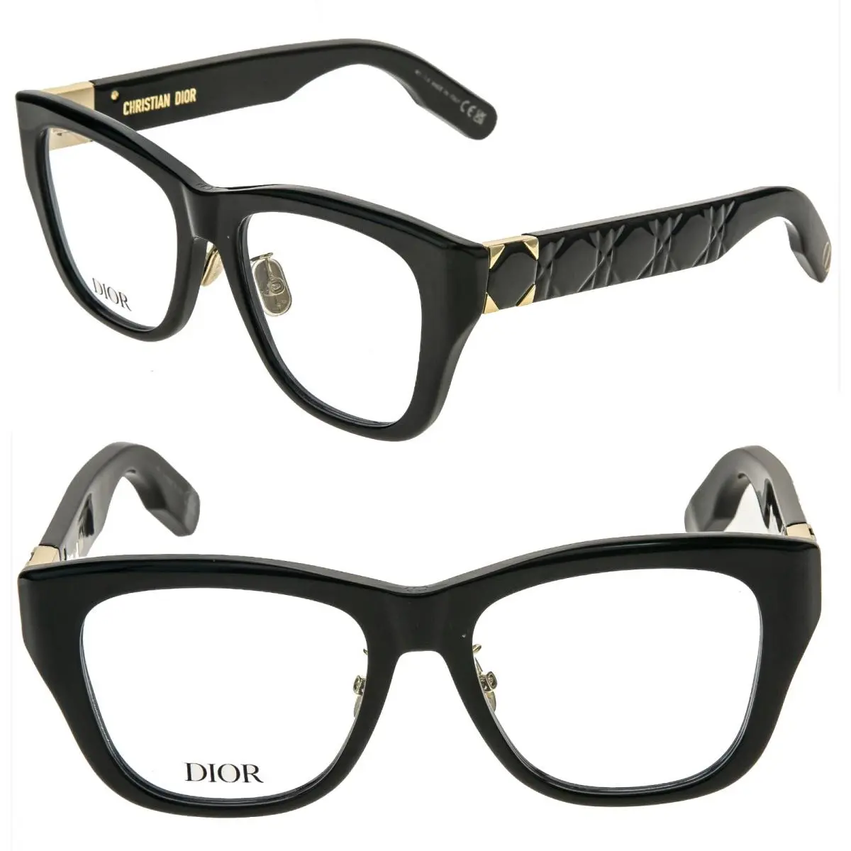 Christian Dior LADY9522O S1F Black 52mm Cannage Eyeglasses Lady 95.22 CD50099F
