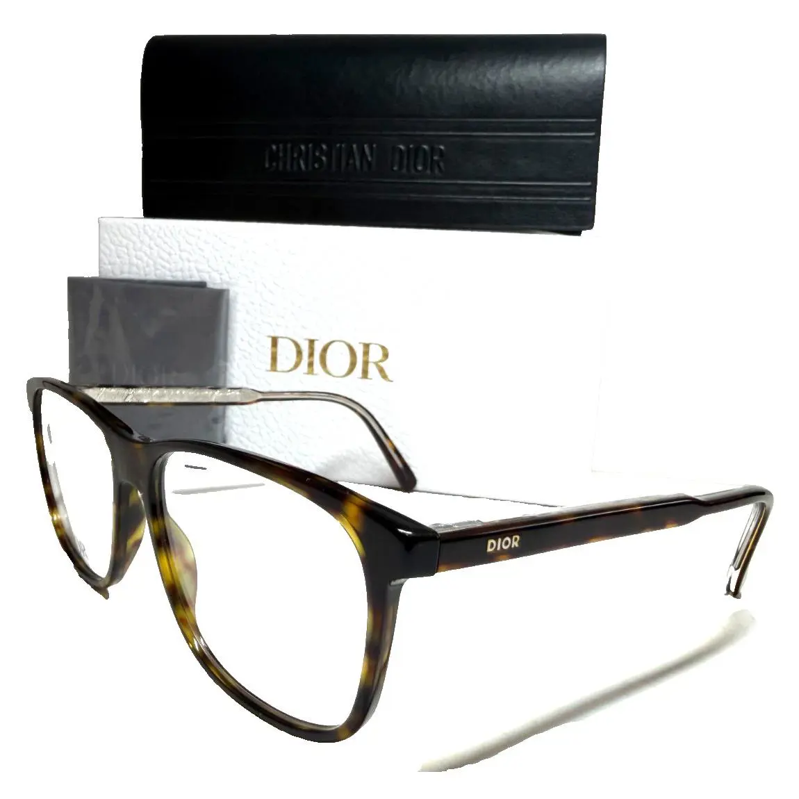 Christian  Indioro S5I 2000 Havana Silver Eyeglasses Frame 57-15 by Dior