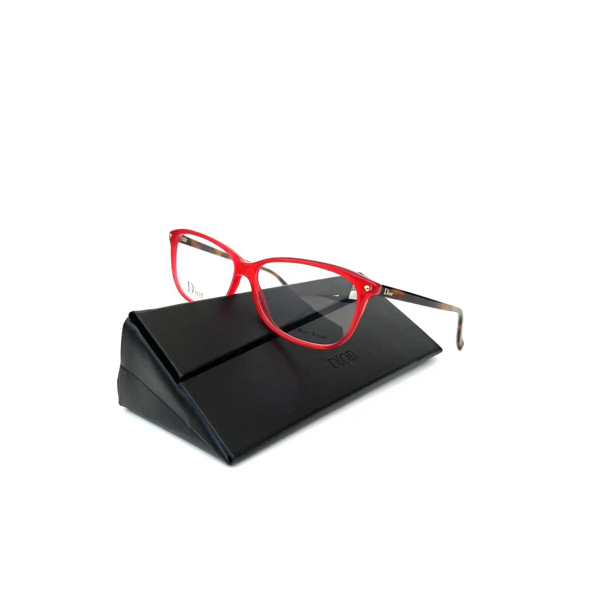 Frames CD3271 Qyb 55 13 140 Eyeglasses Women`s Red Tortoise Eyeglasses by Dior