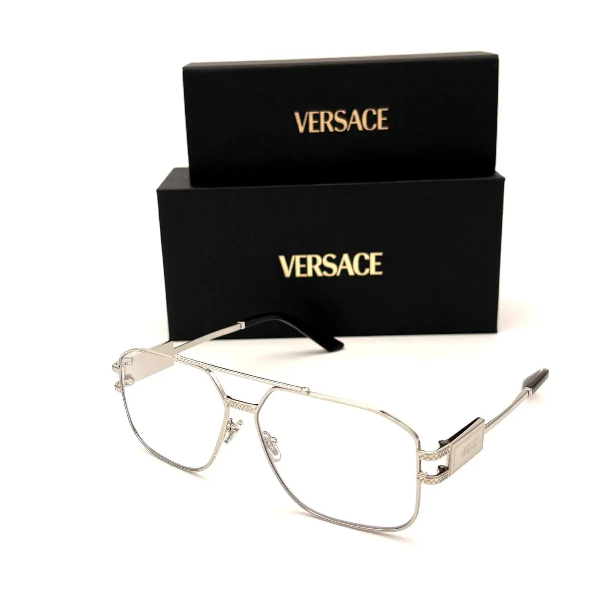 Versace VE1302 1000 Silver / Clear Lens 59mm Eyeglasses