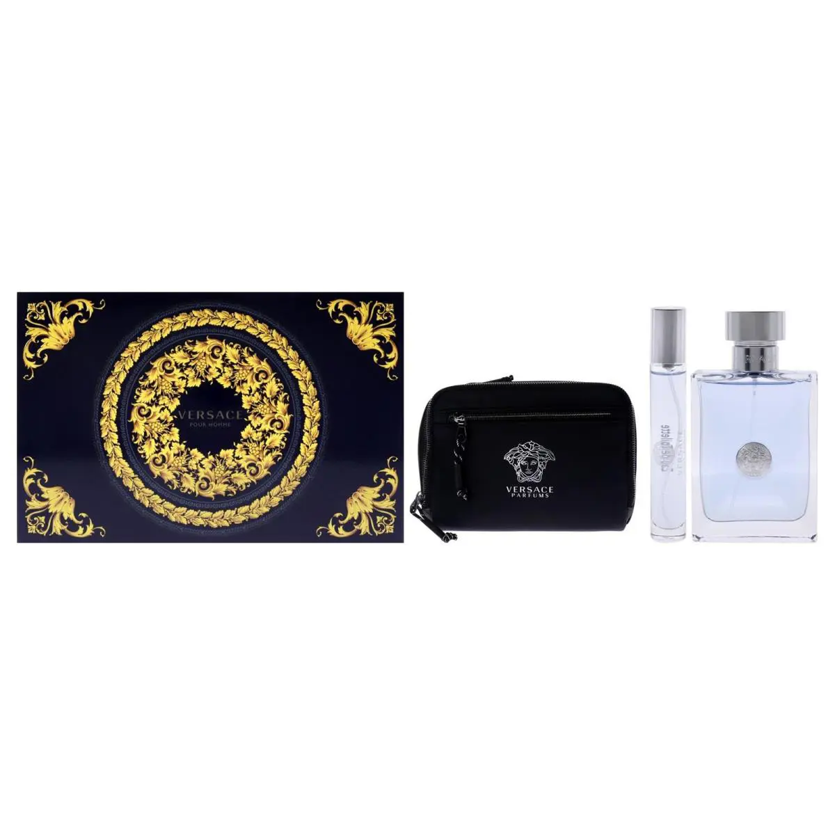 Versace Pour Homme Gift Set, 3 Count Pour Homme Gift Set 3 Count - Pouch