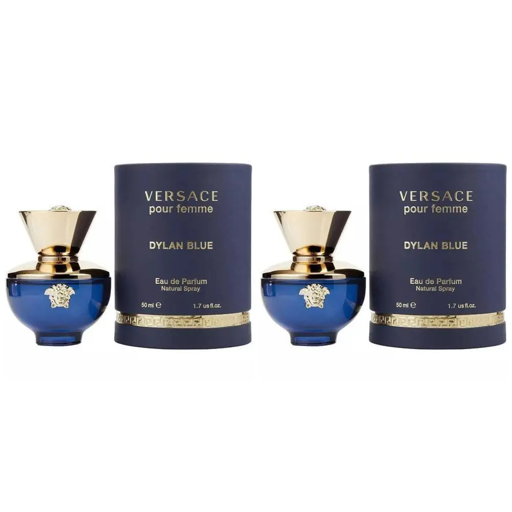 Pack of 2 Versace Dylan Blue Pour Femme Eau de Parfum Spray 1.7 Fl Oz