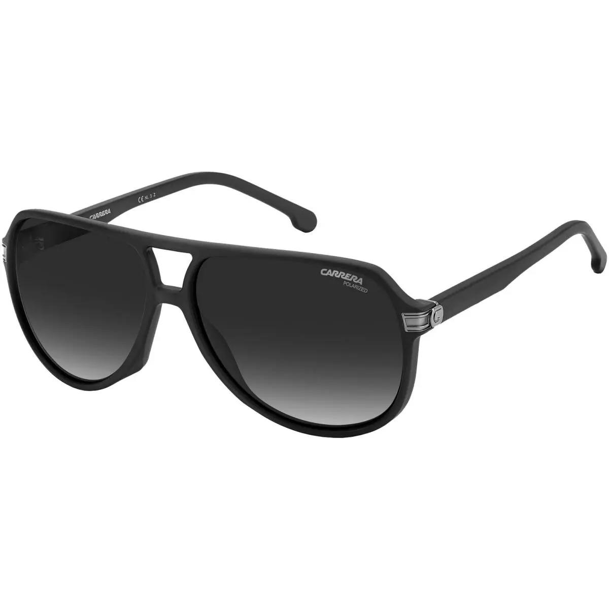 Carrera Matte Black Aviator Sunglasses w/ Gradient Lens - CA1045SUS 0003 WJ