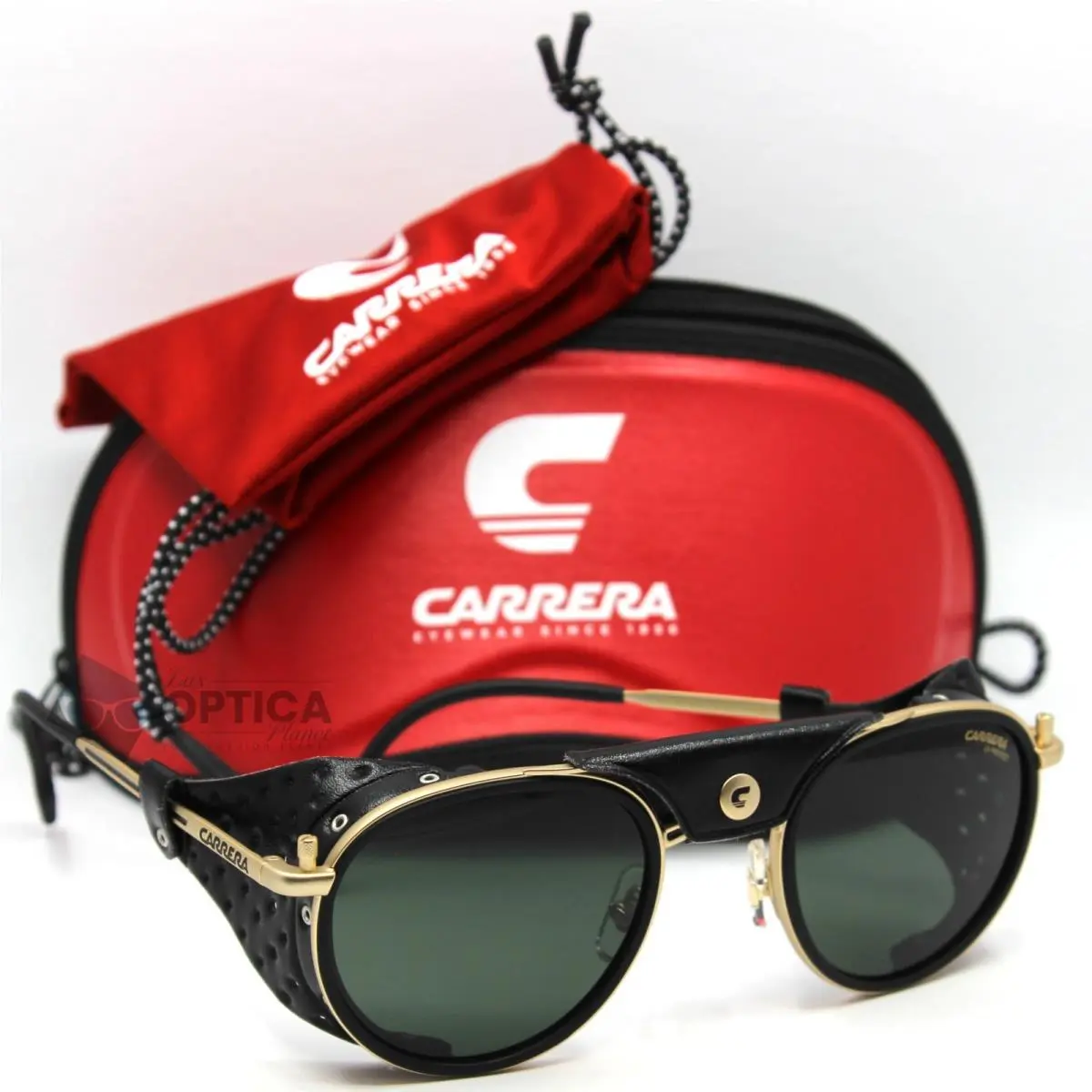 C Sport 05/S Round Sunglasses Metal Double Bridge Matte Gold / Green by Carrera
