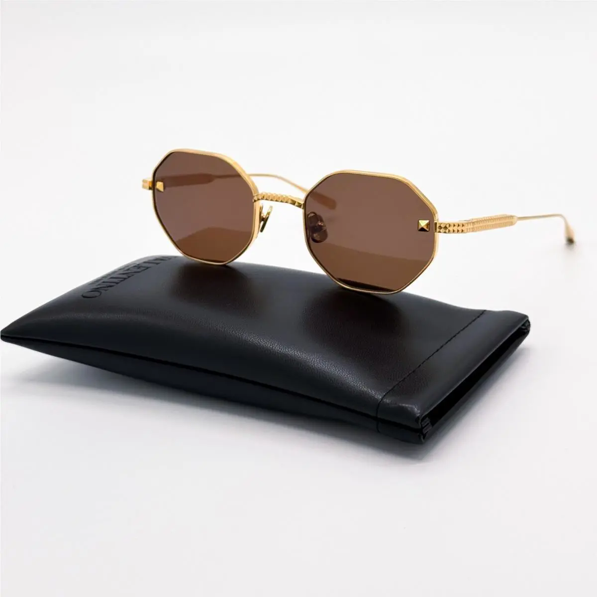 Valentino VLS-122C Gold Brown Women Sunglasses