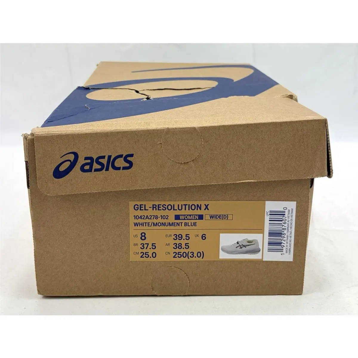 Asics shoes - ASICS Gel-Resolution X - 1042A278-102 - White/Monument Blue (UPC: 197298876070) 12