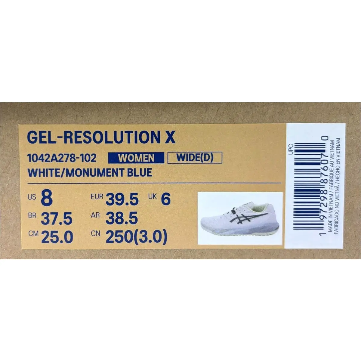 Asics shoes - ASICS Gel-Resolution X - 1042A278-102 - White/Monument Blue (UPC: 197298876070) 13
