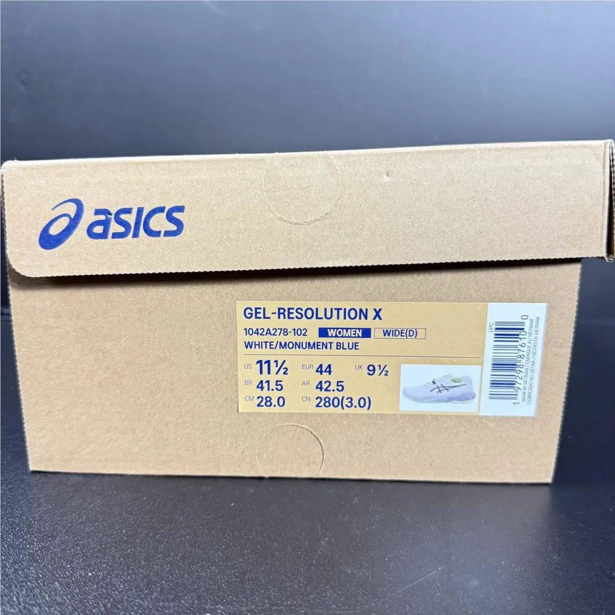 Asics shoes - ASICS Gel-Resolution X - 1042A278-102 - White/Monument Blue (UPC: 197298876070) 13