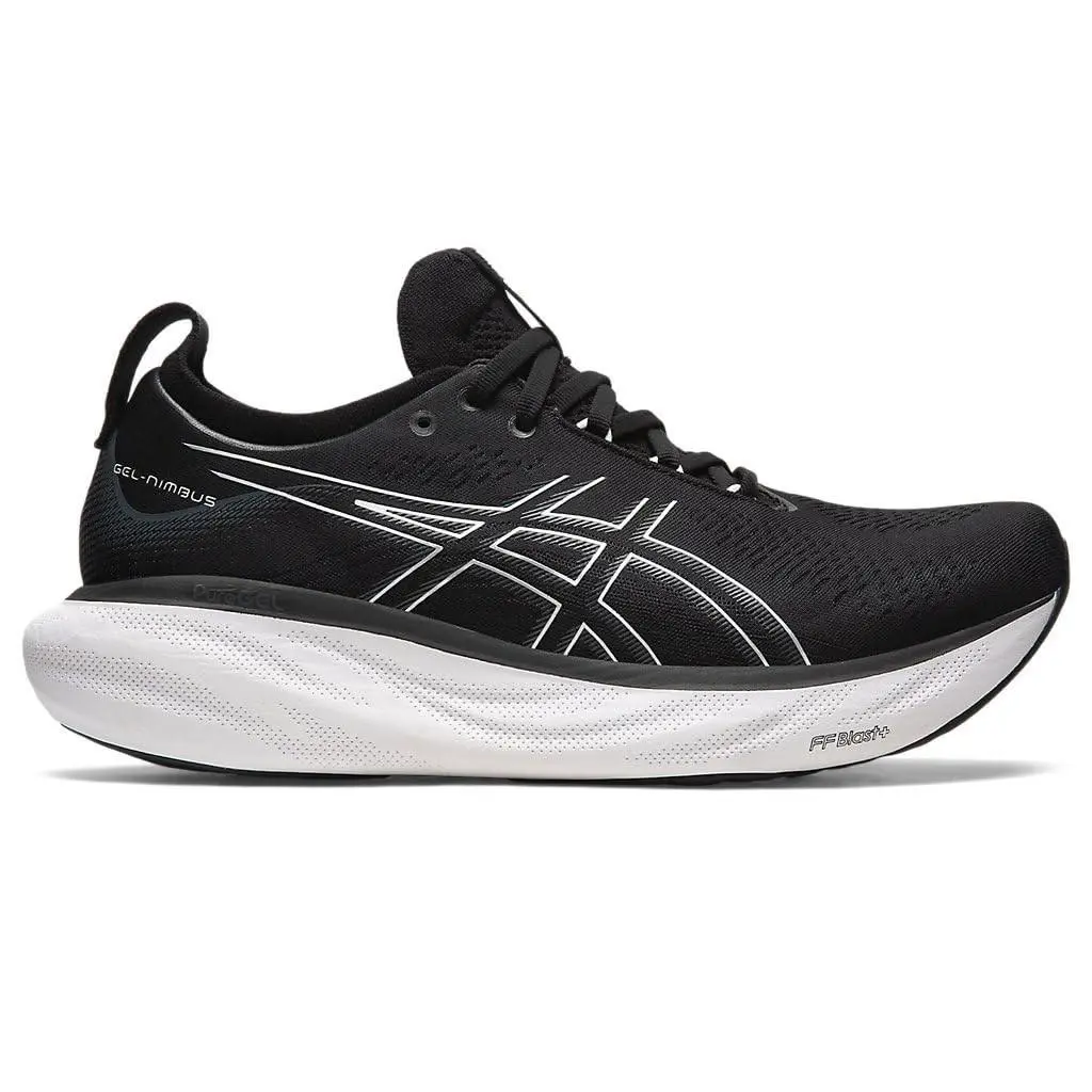 Size 10.5 - Asics Men`s Gel-nimbus 25 Running Shoes Black/pure Silver